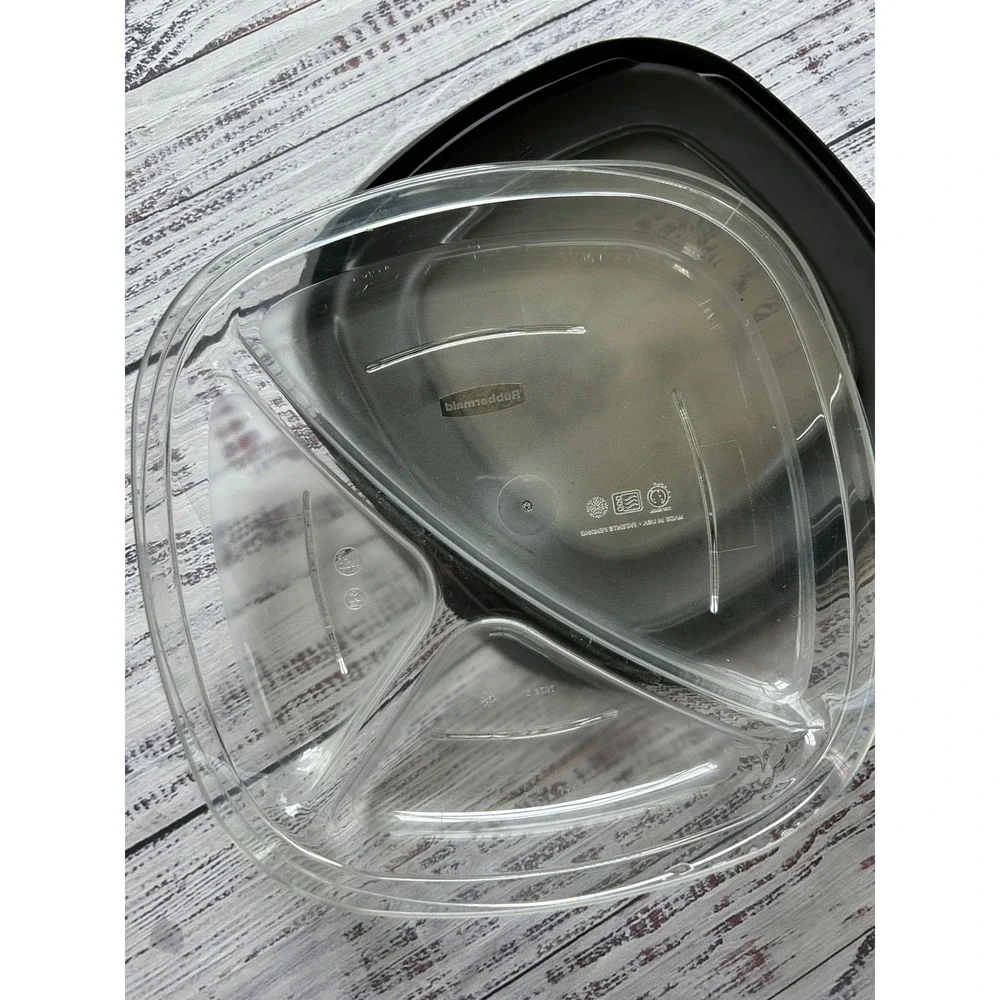 Rubbermaid Clear & Black Premier Storage Divided Container & Lid